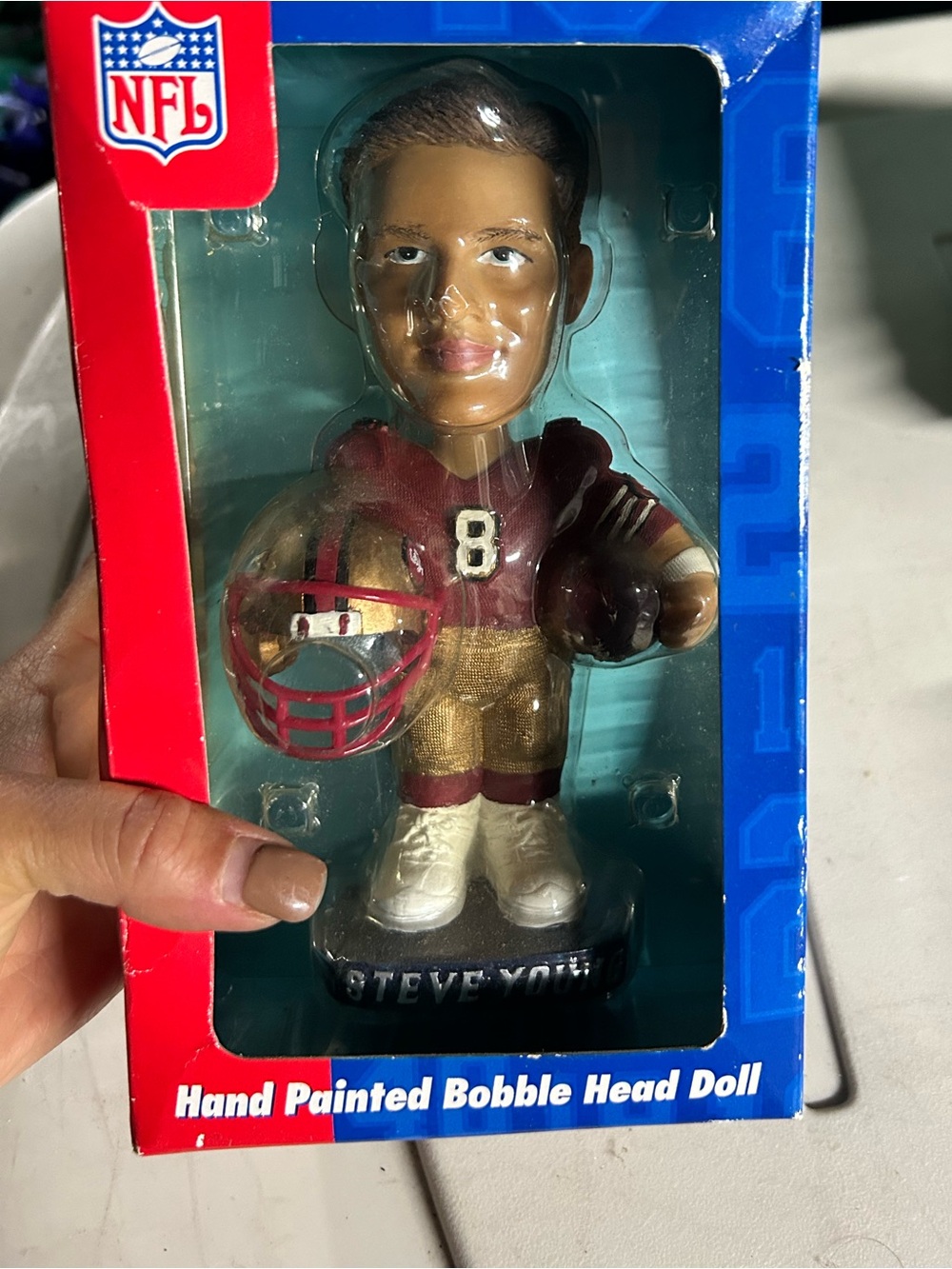 NFL Steve Young Hand-Painted Bobble Head